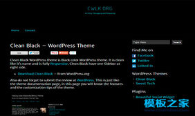 黑色纯净极简主义wordpress主题模板