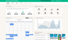 绿色简洁Bootstrap Admin后台界面模板