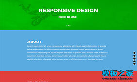 CSS3纵向滚屏翻页bootstrap模板