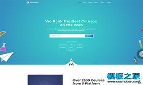 Web Courses网课系统首页html模板