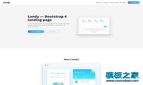 Landy漂亮宽屏html5互联网企业官网模板