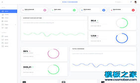 白色清爽后台管理系统UI模板